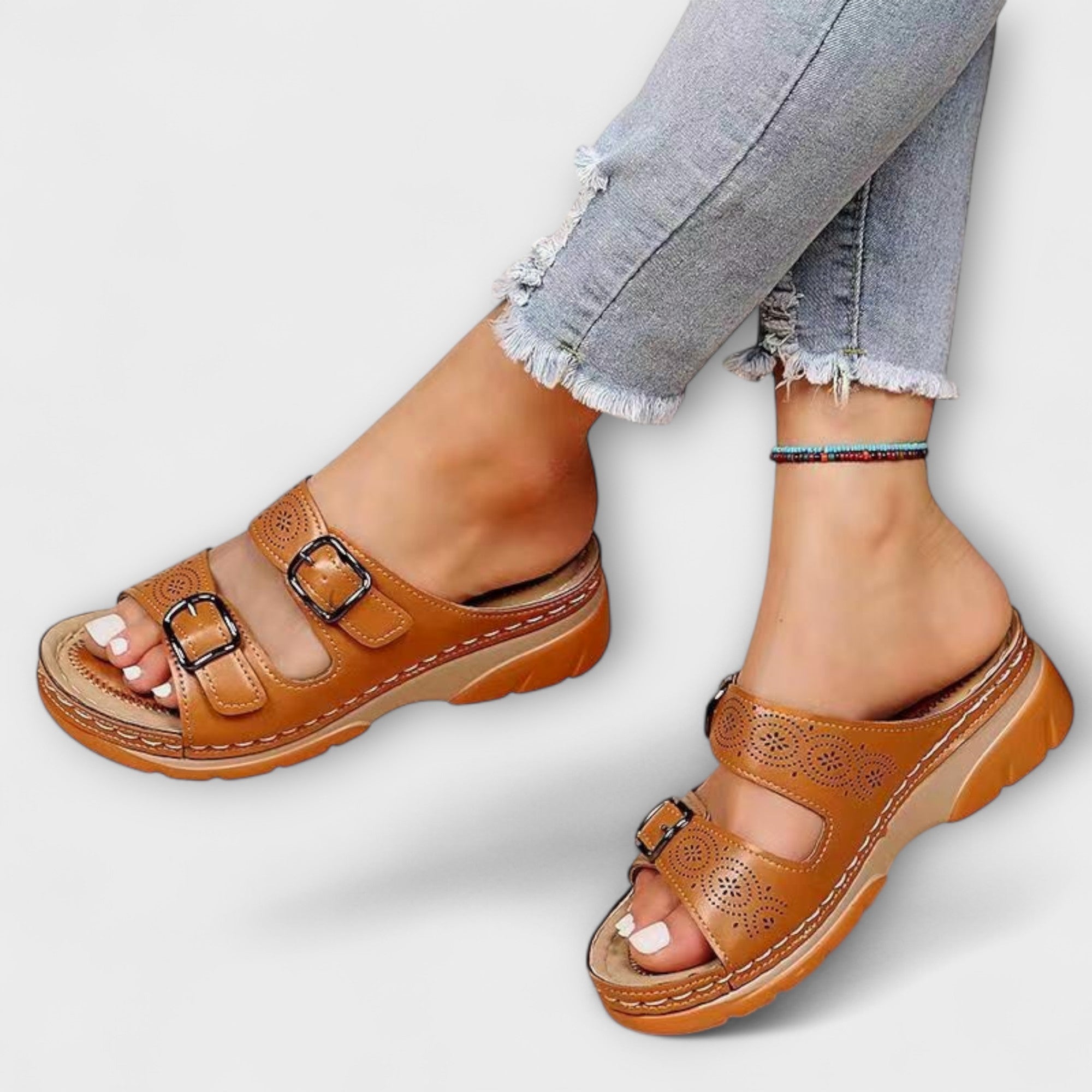 Orthopädische Ledersandalen