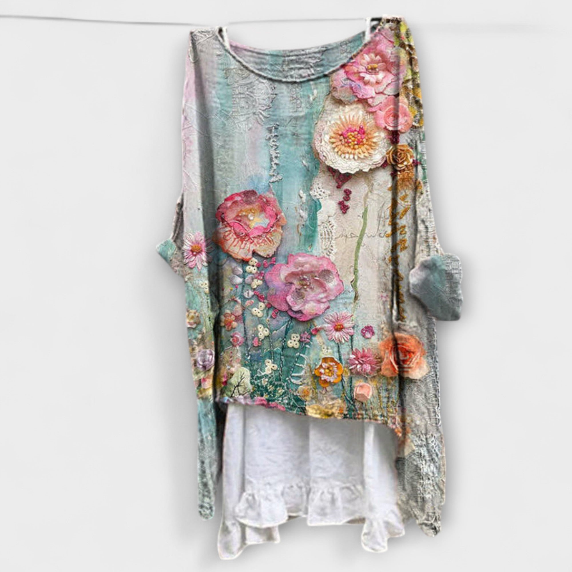 Evelyn - Blusa con Estampado Artístico