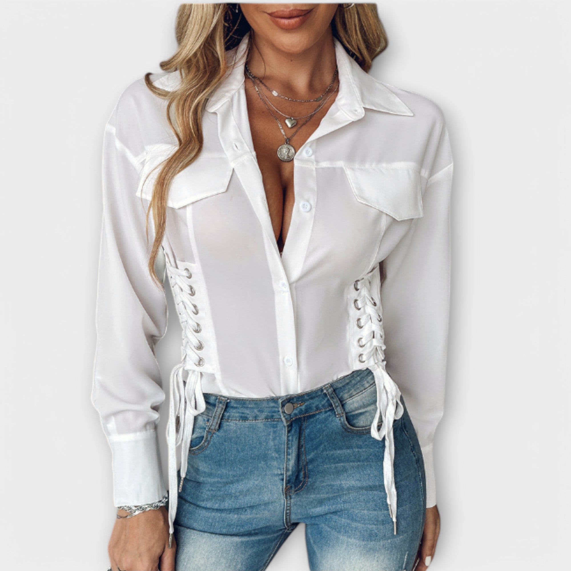 Natalie - Langärmlige Bluse
