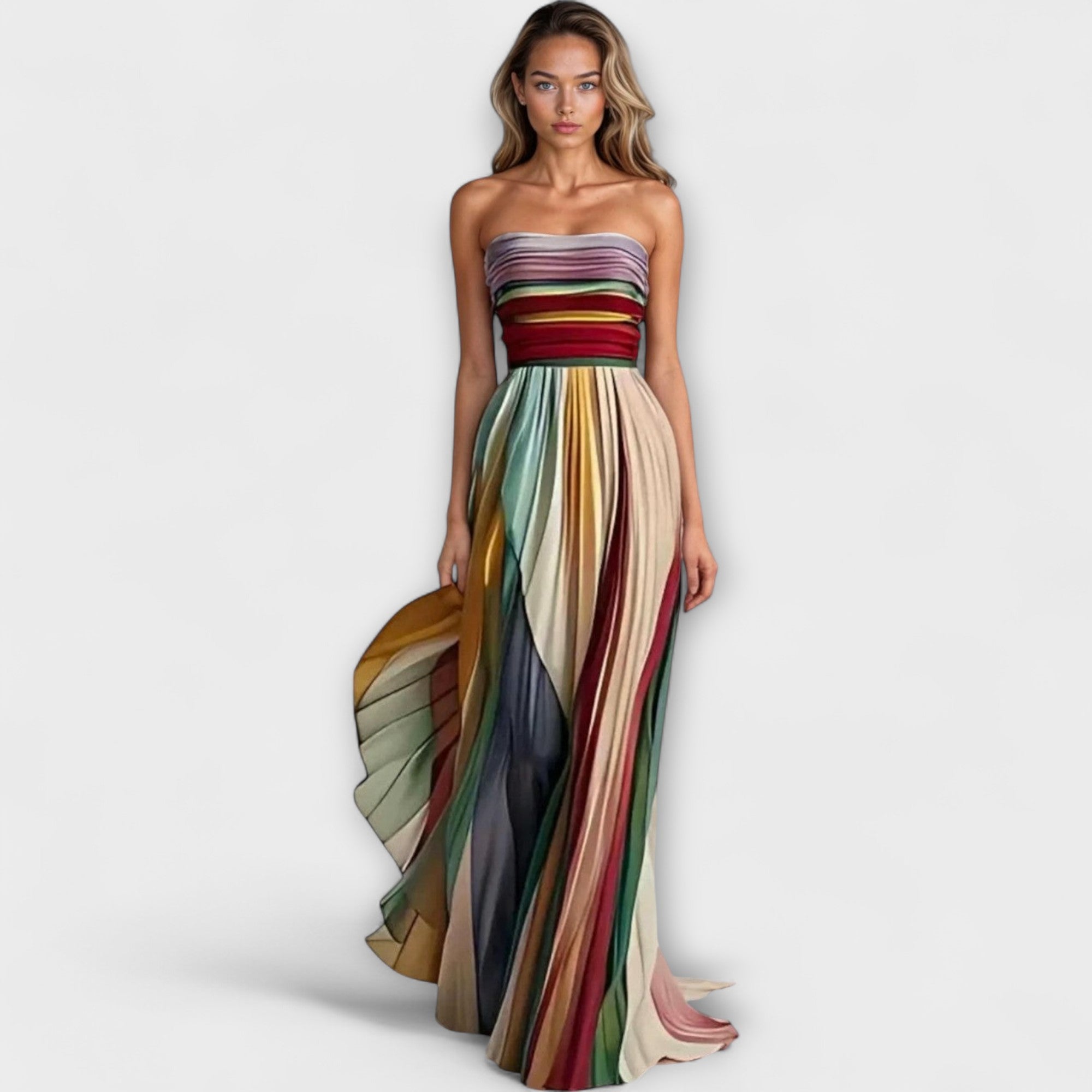 Flora - Vestido largo hecho de tela premium